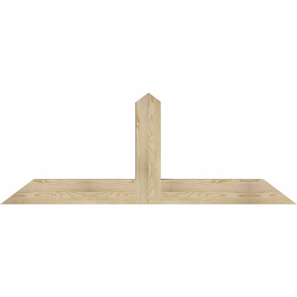 Ekena Millwork Portland Rough Sawn Timber Gable Bracket, Douglas Fir, 72"W x 27"H x 6"D x 6"F, 9/12 Pitch GBW072X27X0606POR00RDF - main